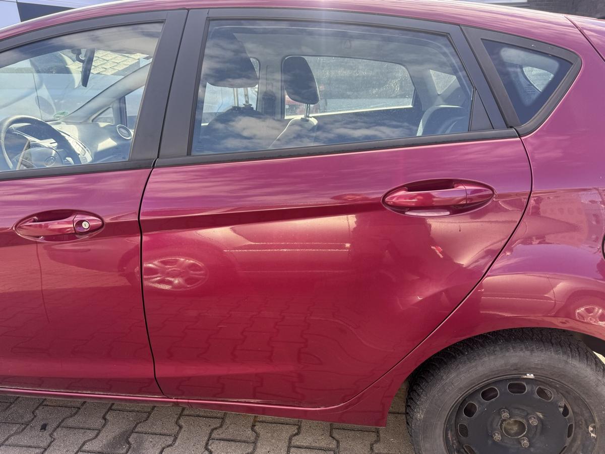 Ford Fiesta JA8 original T&uuml;r hinten links Hot Magenta Rohbau Bj.2008
